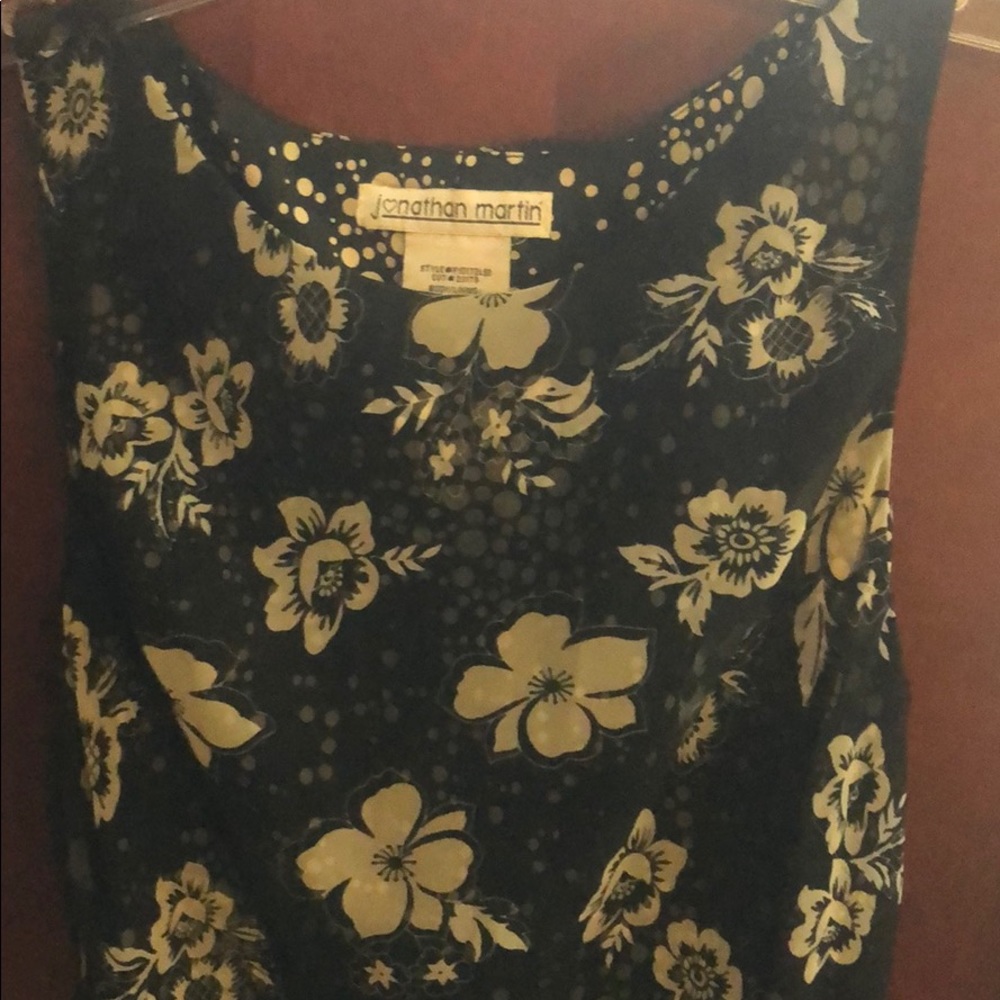 Jonathan Martin black with floral print dress